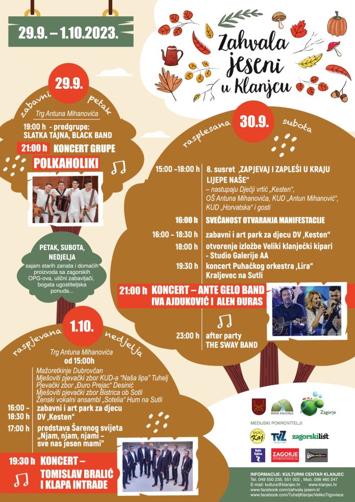 Video priča: Najava “Zahvala jeseni u Klanjcu 2023.”